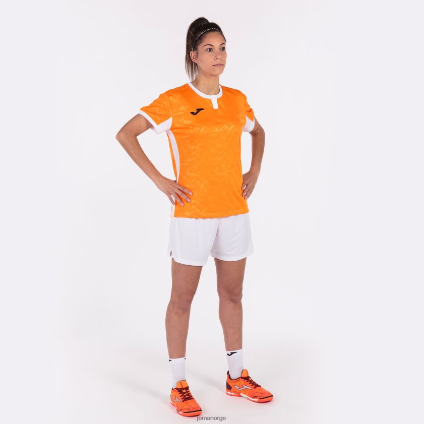 nei Joma skjorte kortermet toletum ii oransje hvit FBD0T02600 kvinner