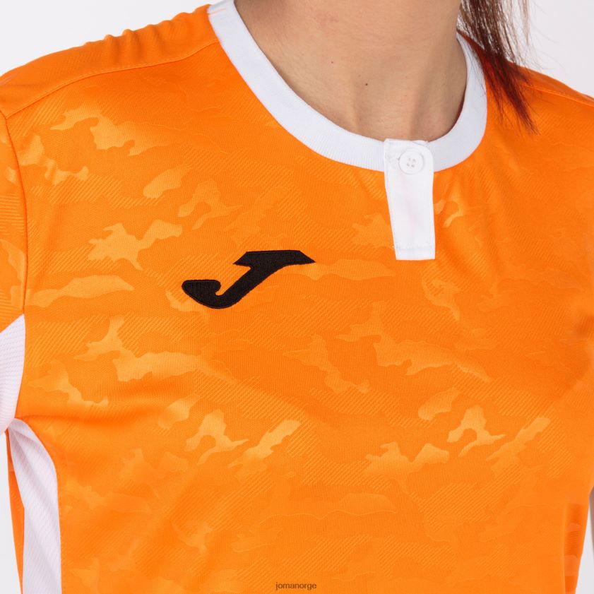 nei Joma skjorte kortermet toletum ii oransje hvit FBD0T02600 kvinner