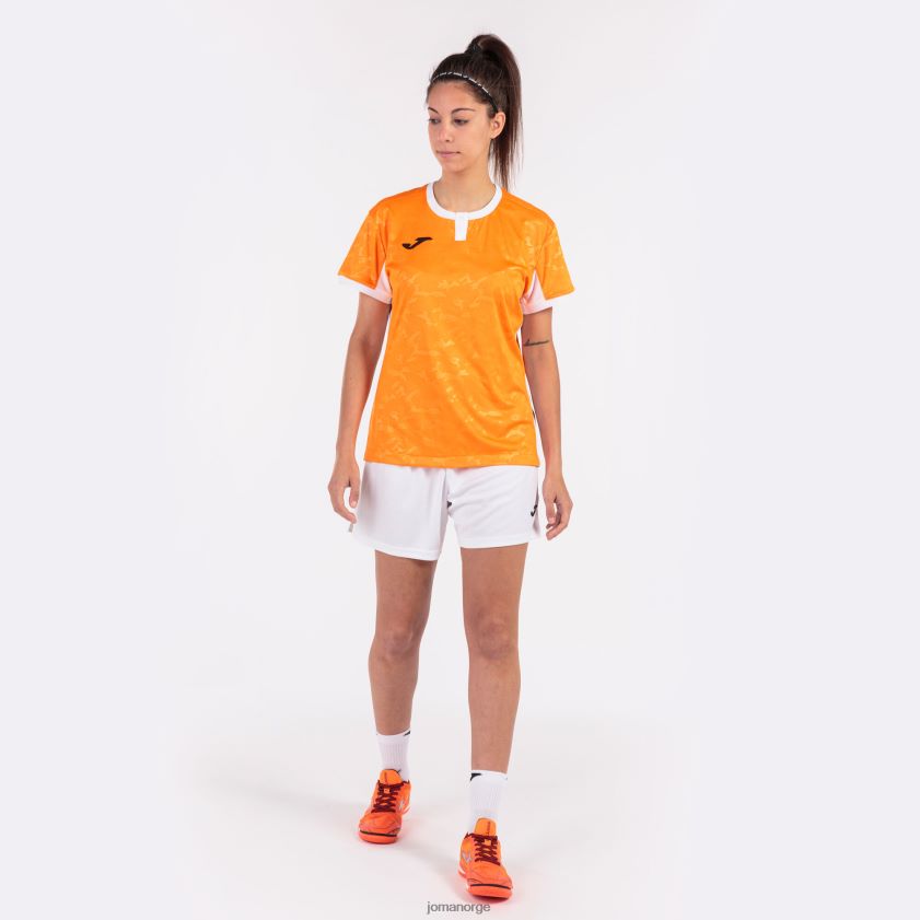nei Joma skjorte kortermet toletum ii oransje hvit FBD0T02600 kvinner