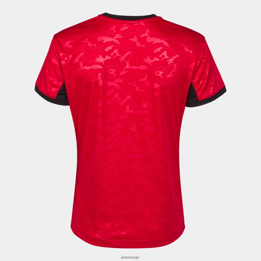 nei Joma skjorte kortermet toletum ii rød svart FBD0T02257 kvinner