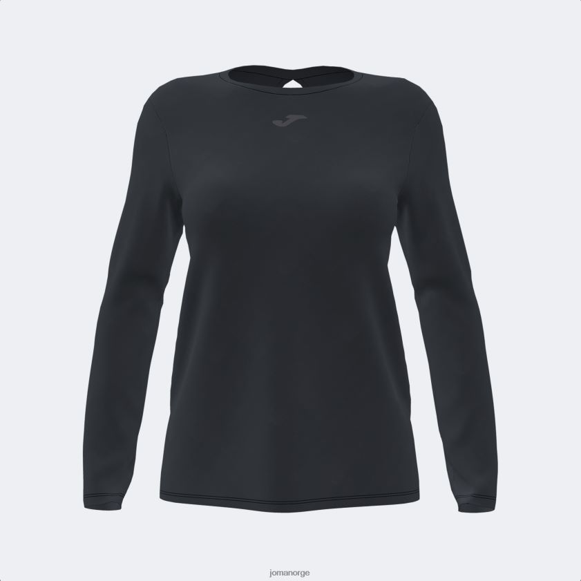 nei Joma økologisk langermet skjorte svart FBD0T02064 kvinner