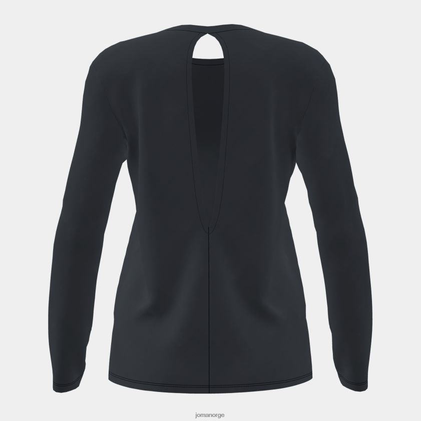 nei Joma økologisk langermet skjorte svart FBD0T02064 kvinner