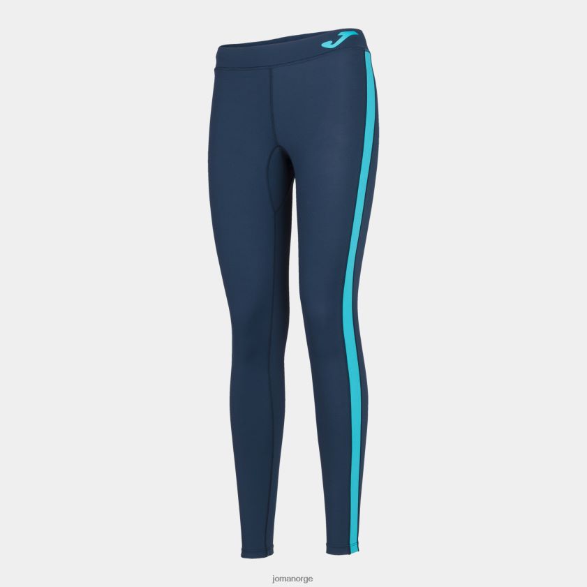 nei Joma lange tights ascona marineblå fluorescerende turkis FBD0T02680 kvinner