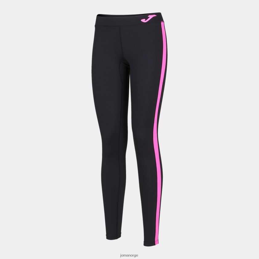 nei Joma lange tights ascona svart fluorescerende rosa FBD0T01805 kvinner