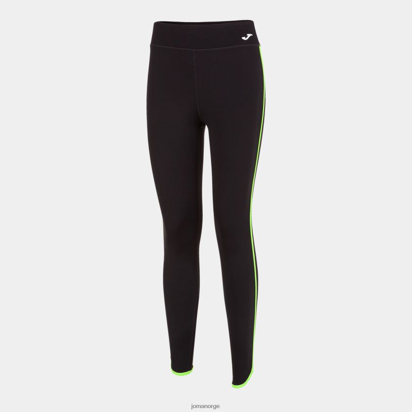 nei Joma lange tights combi torneo svart fluorescerende grønn FBD0T02482 kvinner