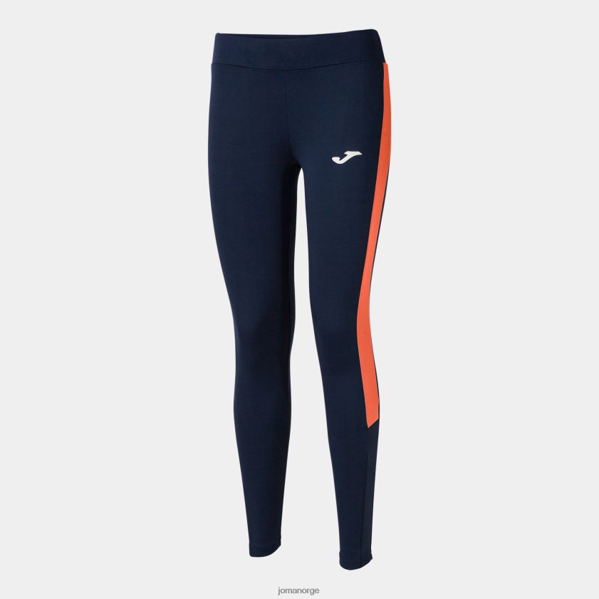 nei Joma lange tights økomesterskap marineblå fluorescerende oransje FBD0T02289 kvinner