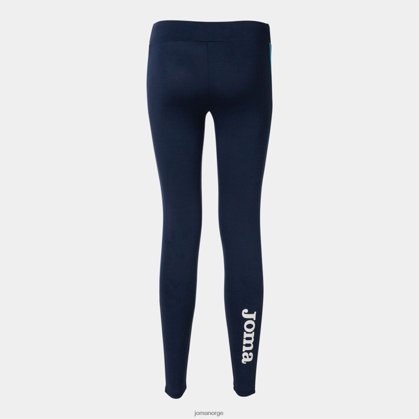 nei Joma lange tights økomesterskap marineblå fluorescerende turkis FBD0T01821 kvinner