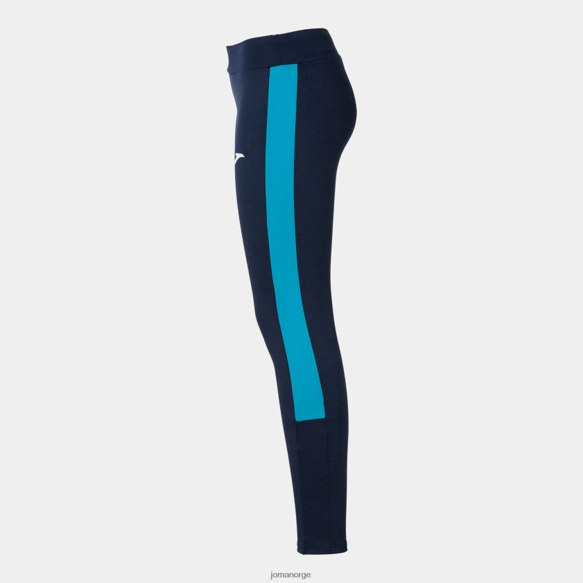 nei Joma lange tights økomesterskap marineblå fluorescerende turkis FBD0T01821 kvinner