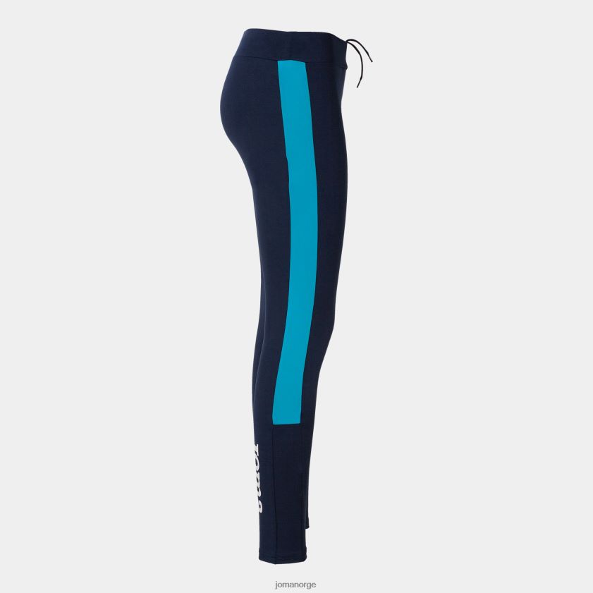 nei Joma lange tights økomesterskap marineblå fluorescerende turkis FBD0T01821 kvinner