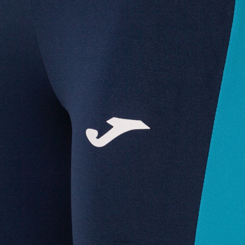 nei Joma lange tights økomesterskap marineblå fluorescerende turkis FBD0T01821 kvinner