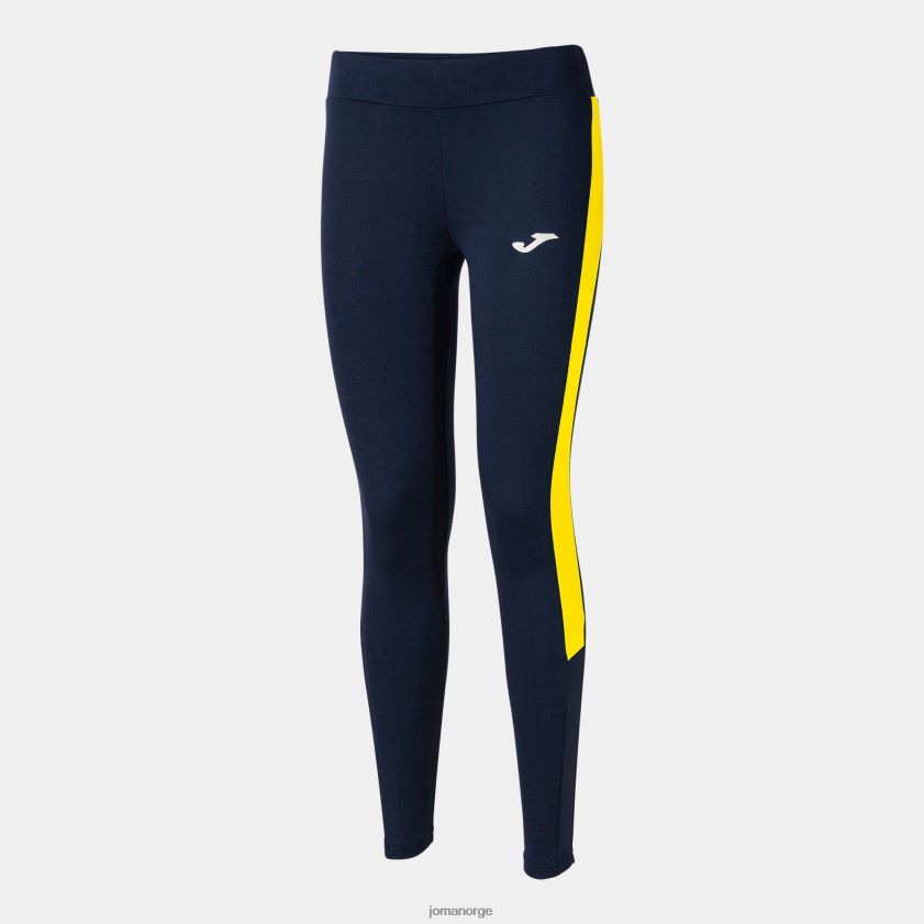 nei Joma lange tights økomesterskap marineblå gul FBD0T01820 kvinner