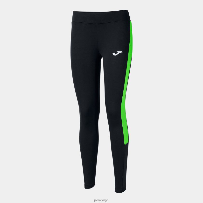 nei Joma lange tights økomesterskap svart fluorescerende grønn FBD0T02573 kvinner