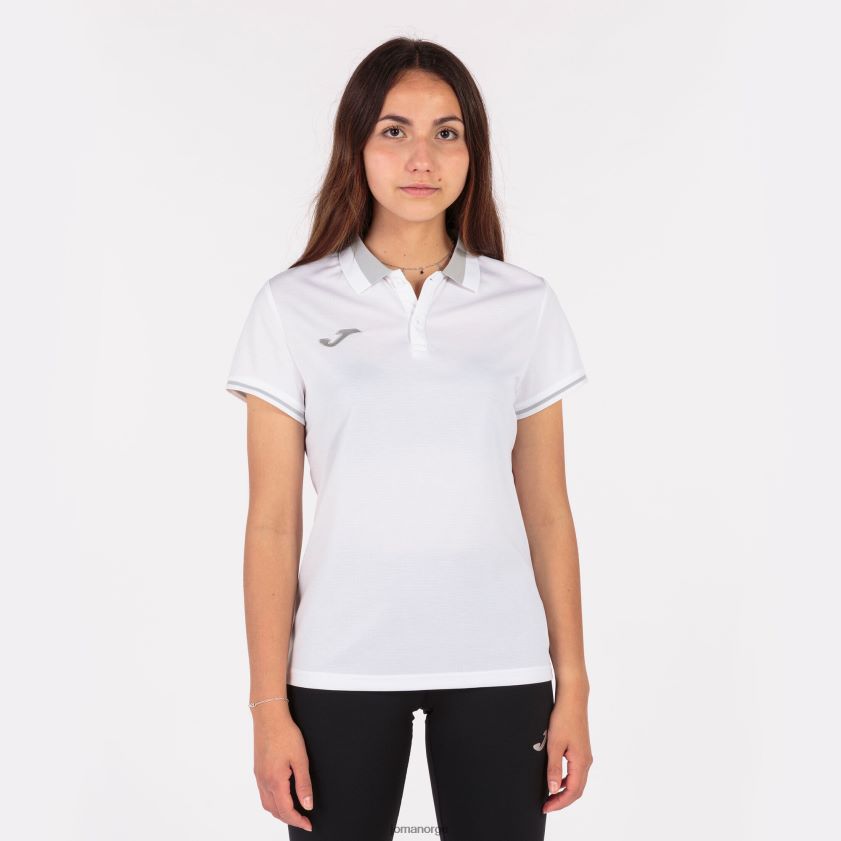 nei Joma polo skjorte kortermet mesterskap vi hvit grå FBD0T03687 kvinner