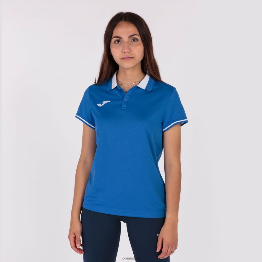 nei Joma polo skjorte kortermet mesterskap vi kongeblå hvit FBD0T02577 kvinner