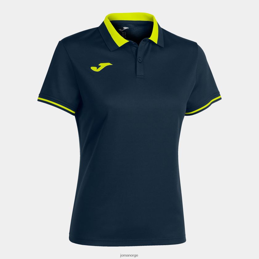 nei Joma polo skjorte kortermet mesterskap vi marineblå fluorescerende gul FBD0T03907 kvinner