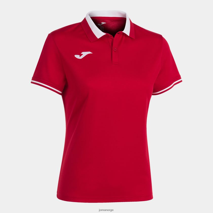 nei Joma polo skjorte kortermet mesterskap vi rød Hvit FBD0T02669 kvinner