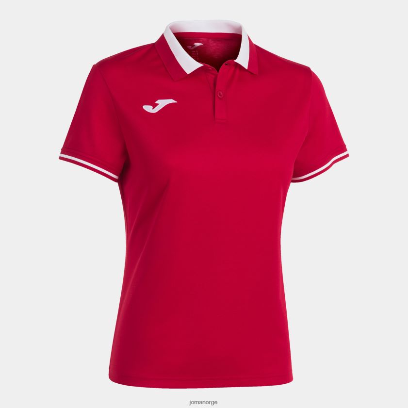 nei Joma polo skjorte kortermet mesterskap vi rød Hvit FBD0T02669 kvinner