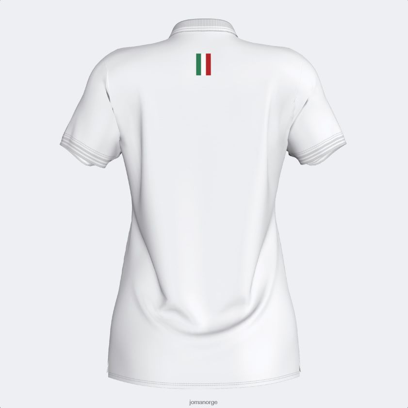 nei Joma poloskjorte kortermet italiensk tennis- og padelforbund hvit FBD0T02130 kvinner