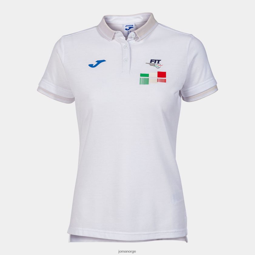 nei Joma poloskjorte kortermet italiensk tennisforbund hvit FBD0T02092 kvinner