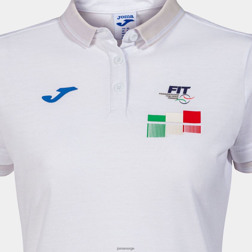 nei Joma poloskjorte kortermet italiensk tennisforbund hvit FBD0T02092 kvinner