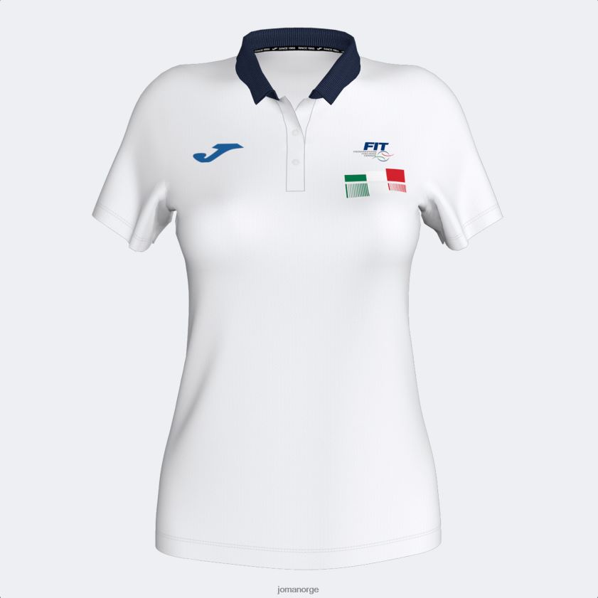 nei Joma poloskjorte kortermet italiensk tennisforbund hvit FBD0T03837 kvinner