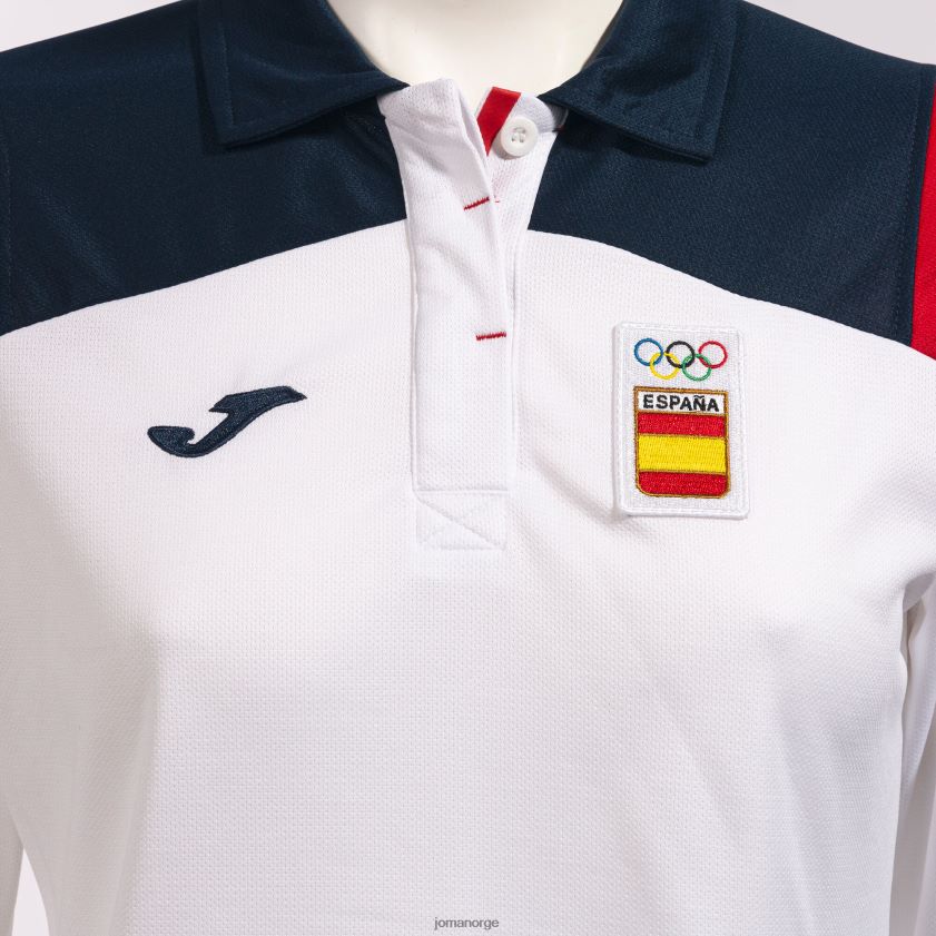nei Joma poloskjorte langermet spansk olympiske komité hvit FBD0T03598 kvinner
