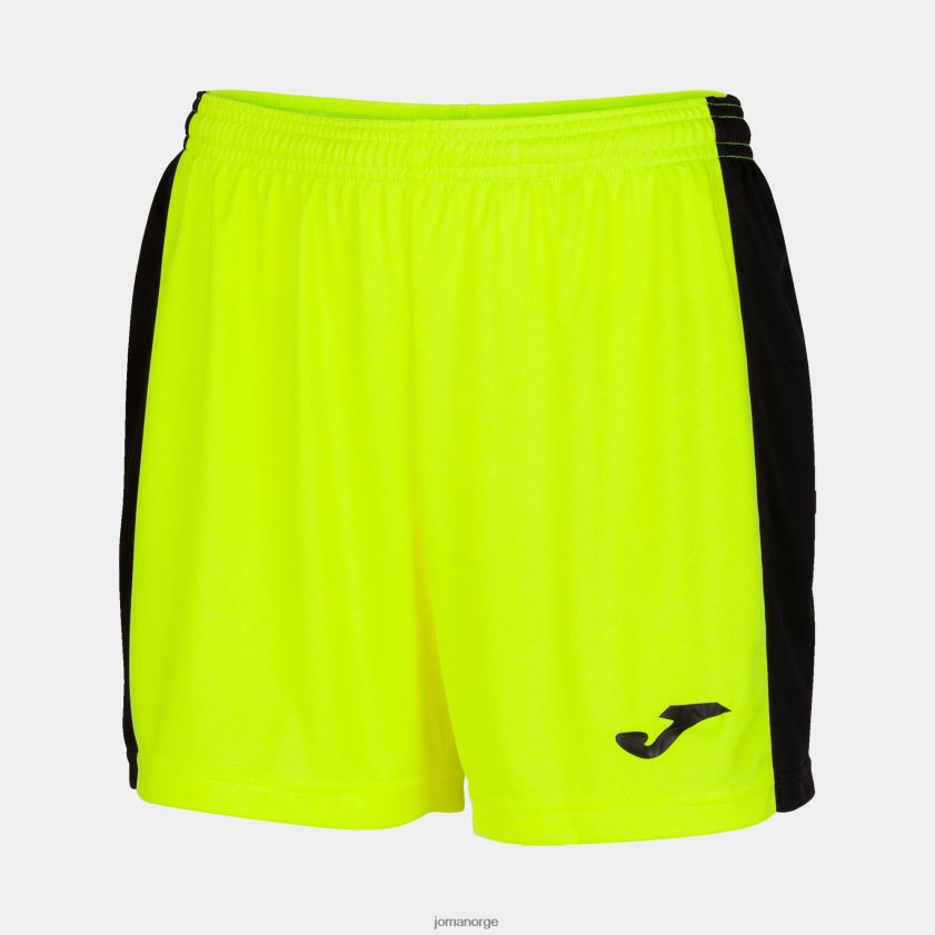 nei Joma shorts maxi fluorescerende gul svart FBD0T02364 kvinner