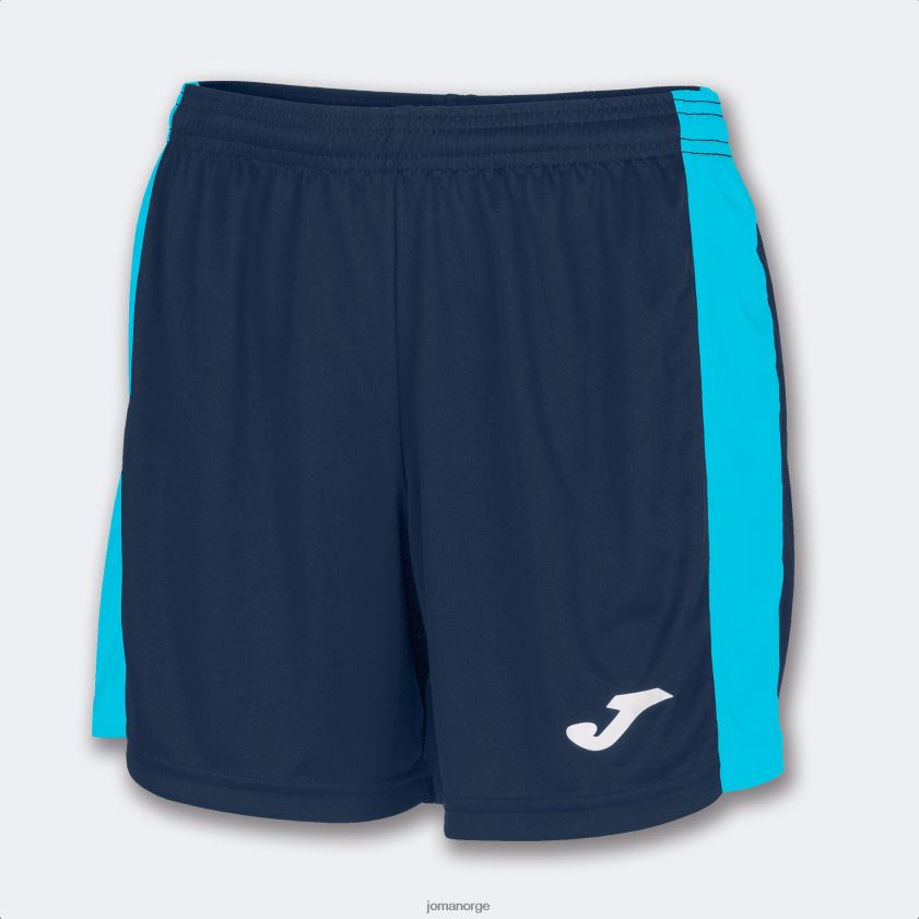 nei Joma shorts maxi marineblå fluorescerende turkis FBD0T02198 kvinner
