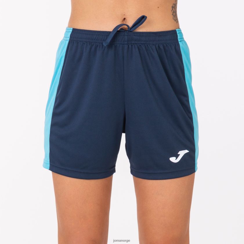 nei Joma shorts maxi marineblå fluorescerende turkis FBD0T02198 kvinner