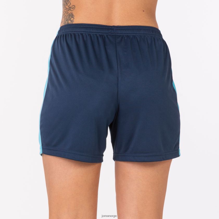 nei Joma shorts maxi marineblå fluorescerende turkis FBD0T02198 kvinner