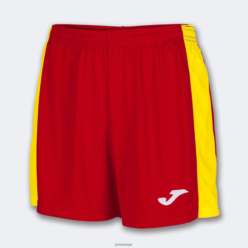 nei Joma shorts maxi rød gul FBD0T02368 kvinner