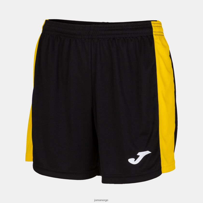 nei Joma shorts maxi svart gul FBD0T02460 kvinner