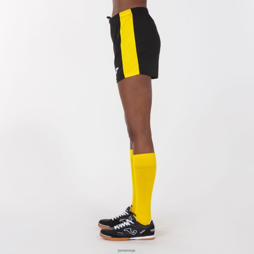 nei Joma shorts maxi svart gul FBD0T02460 kvinner