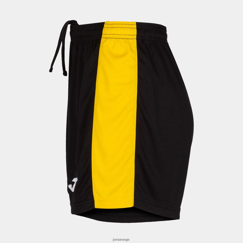 nei Joma shorts maxi svart gul FBD0T02460 kvinner
