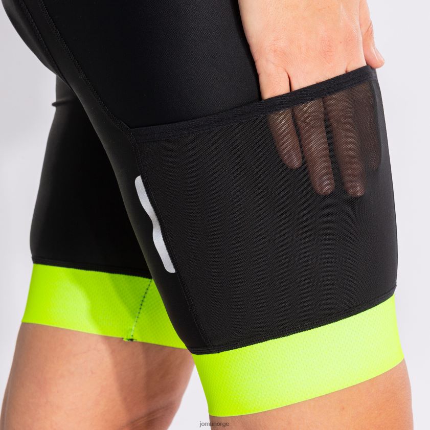 nei Joma sykkelshorts crono svart fluorescerende gul FBD0T03753 kvinner