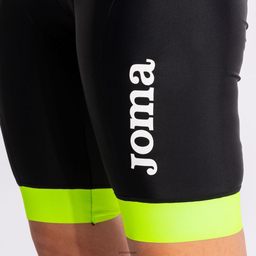 nei Joma sykkelshorts crono svart fluorescerende gul FBD0T03753 kvinner
