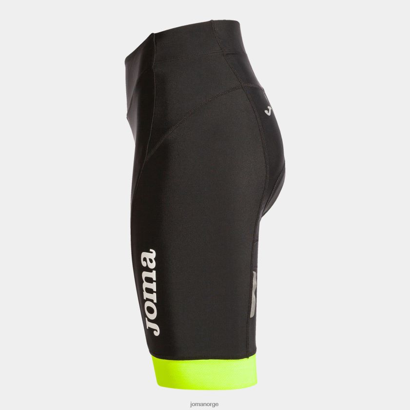 nei Joma sykkelshorts crono svart fluorescerende gul FBD0T03753 kvinner