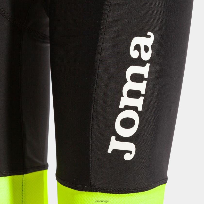 nei Joma sykkelshorts crono svart fluorescerende gul FBD0T03753 kvinner