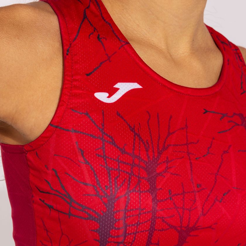 nei Joma tank-top elite ix rød FBD0T01665 kvinner