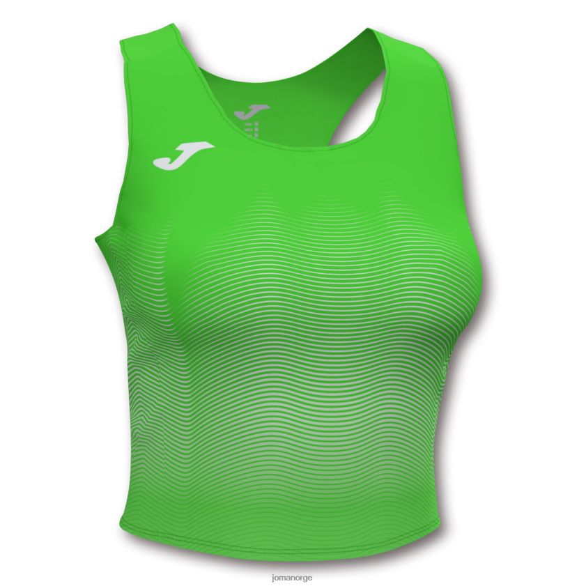 nei Joma tank-top elite vii fluorescerende grønn hvit FBD0T01852 kvinner