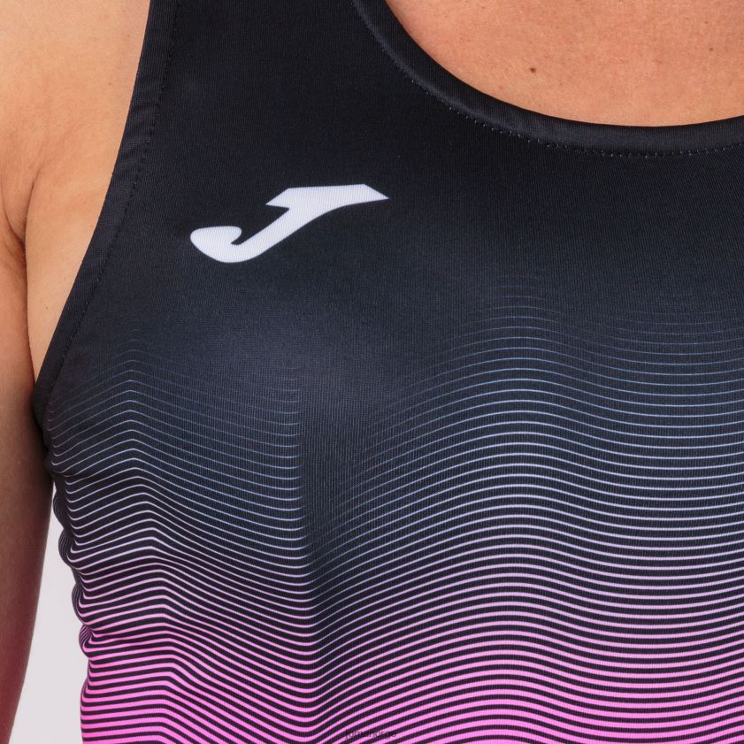 nei Joma tank-top elite vii svart fluorescerende rosa hvit FBD0T02598 kvinner