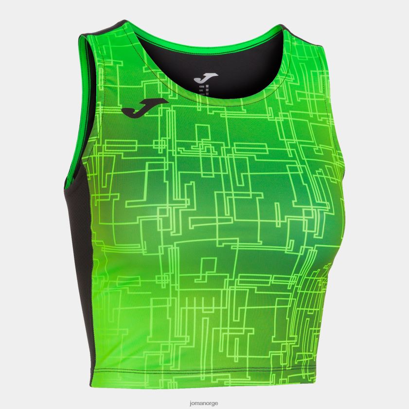 nei Joma tank-top elite viii svart fluorescerende grønn FBD0T02247 kvinner