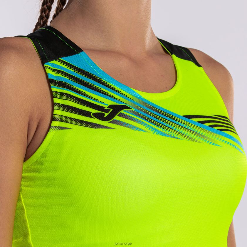 nei Joma tank-top elite x fluorescerende gul svart FBD0T01610 kvinner