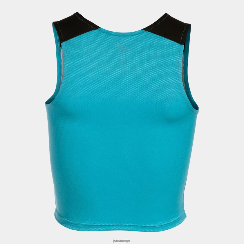 nei Joma tank-top elite x fluorescerende turkis svart FBD0T03922 kvinner