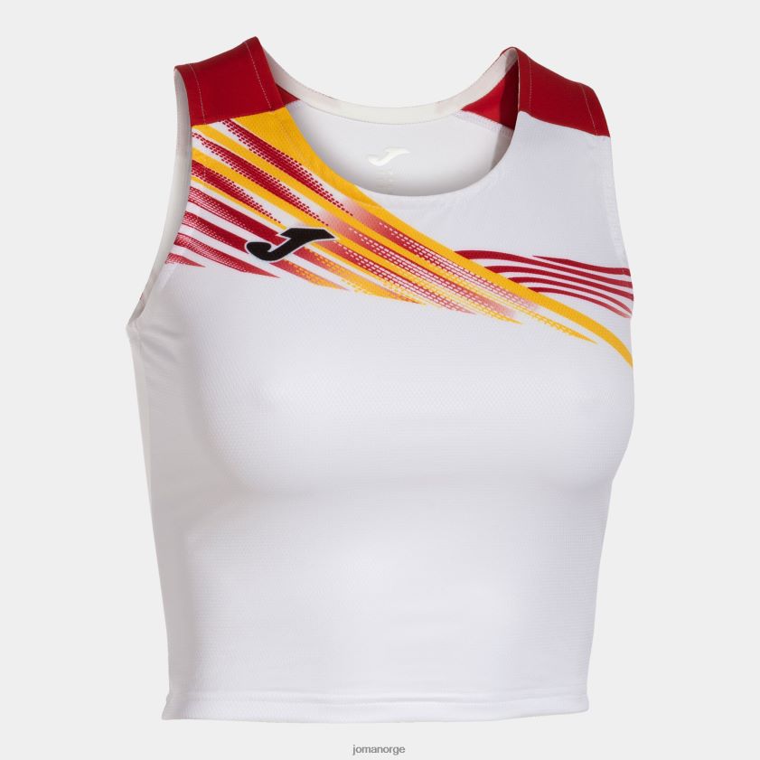 nei Joma tank-top elite x hvit rød FBD0T02165 kvinner