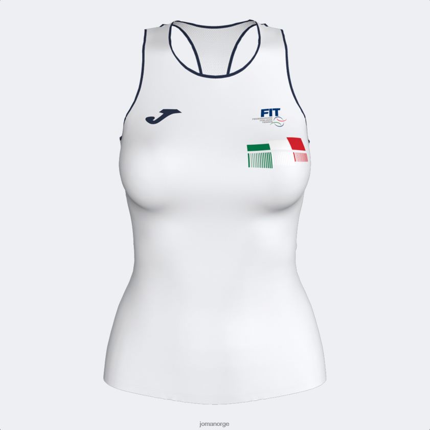 nei Joma tank top italiensk tennisforbund hvit FBD0T03781 kvinner