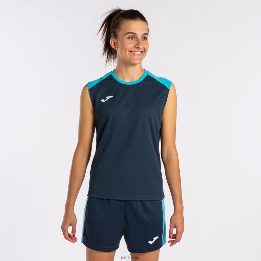 nei Joma tank top økomesterskap marineblå fluorescerende turkis FBD0T03767 kvinner