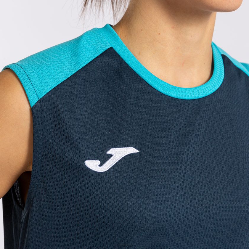 nei Joma tank top økomesterskap marineblå fluorescerende turkis FBD0T03767 kvinner