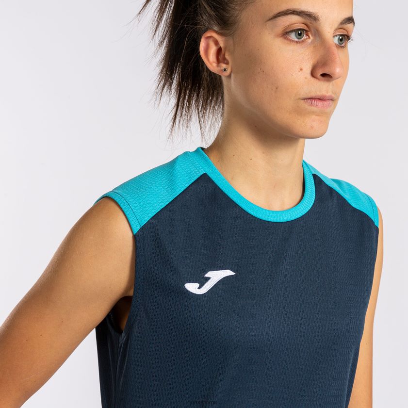 nei Joma tank top økomesterskap marineblå fluorescerende turkis FBD0T03767 kvinner