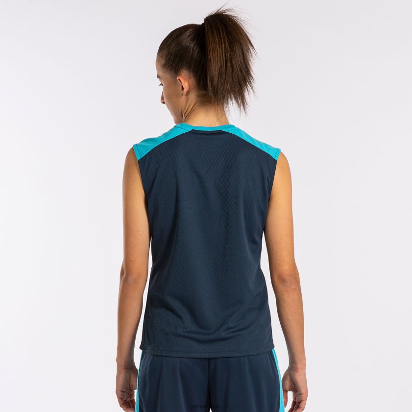 nei Joma tank top økomesterskap marineblå fluorescerende turkis FBD0T03767 kvinner